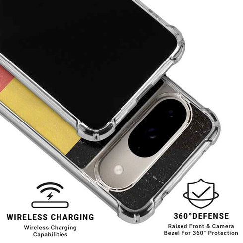 Belgium Flag Distressed Google Pixel 10 Clear Case